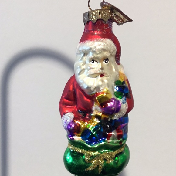 VTG Blown Glass Old Santa Christmas Ornament - Picture 14 of 16